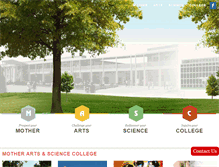 Tablet Screenshot of motherartsandsciencecollege.com